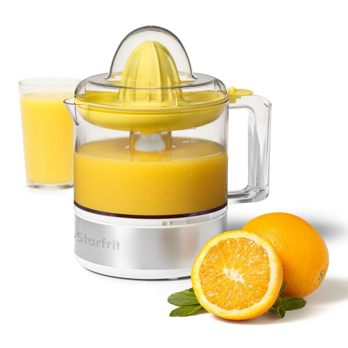 Starfrit Electric Citrus Juicer – 800ml, Auto-Reverse, 2 Juicing Cones, Pressure-Activated, BPA-Free