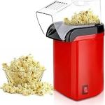 Mini Home Popcorn Maker – Hot Air Electric Popcorn Machine with Measuring Cup & Removable Lid, Oil-Free Healthy Snacking
