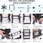 360° Ferris Wheel Spice Rack Organizer with 18 Glass Spice Jars – Rotating Countertop Seasoning Carousel