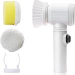 Multi-Functional Electric Cleaning Brush – Rechargeable Spin Scrubber with 5 Replaceable Heads, Cordless & Powerful