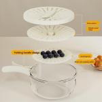 2-in-1 Drainer & Strainer Bowl – Fruit and Vegetable Washing Basket with Lid and Hidden Handle