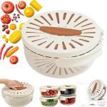 2-in-1 Drainer & Strainer Bowl – Fruit and Vegetable Washing Basket with Lid and Hidden Handle