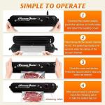 AWH Precision Vacuum Sealer Machine – Compact Food Sealer with Adjustable Seal Options for Meats, Fruits & Vegetables