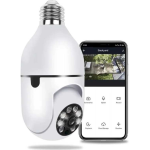 Bulb Security Camera – 360° Panoramic Motion Detection with Two-Way Audio