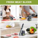Manual Meat Slicer – Adjustable 2mm/4mm Fresh Meat Cutter with 420 Stainless Steel Blades