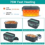 Electric Heated Lunch Box – Portable 1.8L Food Warmer with Stainless Steel Tray, Leak-Proof & Travel-Friendly