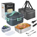 Electric Heated Lunch Box – Portable 1.8L Food Warmer with Stainless Steel Tray, Leak-Proof & Travel-Friendly