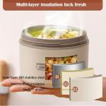 3-Piece Portable Insulated Lunch Box Set – Stainless Steel Leak-Proof Food Container with Thermal Bag