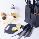 19-Piece Kitchen Utensil & Knife Block Set – Silicone Cooking Utensils with High-Carbon Stainless Steel Knives
