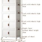 5-Tier Foldable Storage Cabinet – Heavy-Duty Plastic Organizer with Doors for Home, Kitchen, Office & Garage