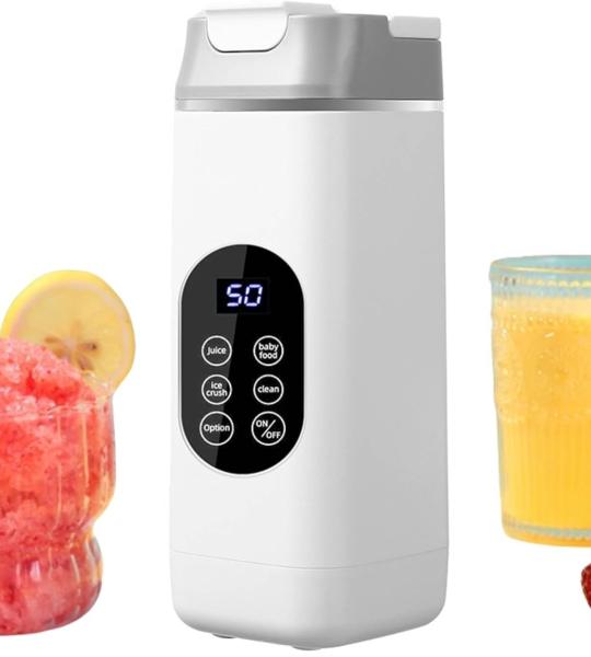 Portable Blender for Shakes & Smoothies – 420ml Travel Blender with 12-Blade Motor, Ice Crush & Auto-Clean