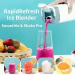 Portable Blender for Shakes & Smoothies – 420ml Travel Blender with 12-Blade Motor, Ice Crush & Auto-Clean