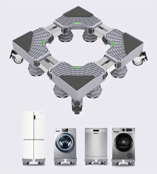 Adjustable Appliance Base – Heavy-Duty Telescopic Stand for Washing Machines, Dryers & Refrigerators with Lockable Wheels