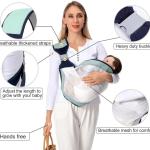 Breathable Mesh Baby Sling Carrier – Ergonomic, Adjustable, All-Season Comfort