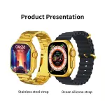 24K Gold Ultra Smartwatch – 100+ Sports Modes, Heart Rate & SpO2 Tracker, Bluetooth Calling