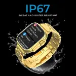 24K Gold Ultra Smartwatch – 100+ Sports Modes, Heart Rate & SpO2 Tracker, Bluetooth Calling