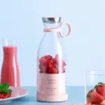 Juicer Blender Bottle – Portable Wireless Blender with 4 Stainless Steel Blades for Smoothies & Juices