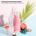 Juicer Blender Bottle – Portable Wireless Blender with 4 Stainless Steel Blades for Smoothies & Juices