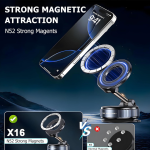 Magnetic Phone Holder – 360° Adjustable Car & Desk Mount with N52 Strong Magnets, Nano-Gel Suction Cup, Foldable & Portable for All Phones