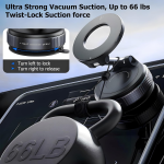 Magnetic Phone Holder – 360° Adjustable Car & Desk Mount with N52 Strong Magnets, Nano-Gel Suction Cup, Foldable & Portable for All Phones