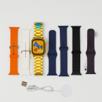 7-in-1 Gold Ultra Smartwatch with 7 Interchangeable Straps – Fashion & Technology Combo