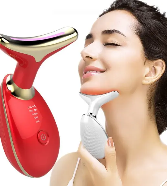EMS Red Light Therapy Face & Neck Lifting Massager – LED Wrinkle Remover & Skin Tightening Device